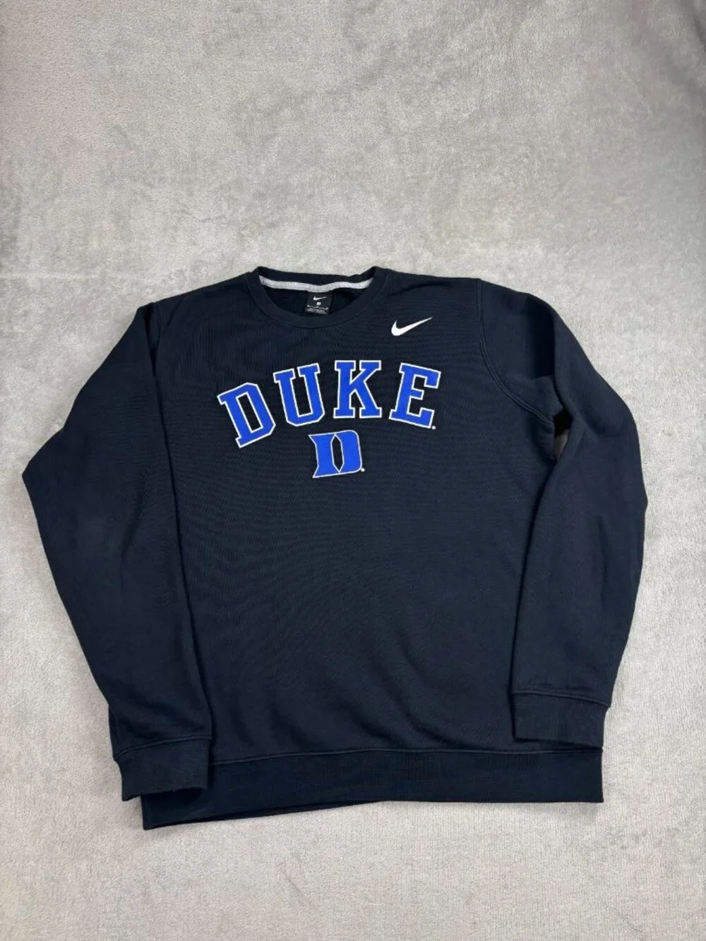 Nike NCAA Duke Blue Devils Basketball Sweatshirt Mens Medium Blue Fleece Lined